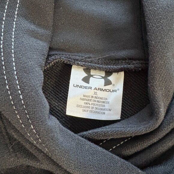 Under Armour Women's Black Fleece Pullover Hoodie Kangaroo Pocket XL - Picture 5 of 13